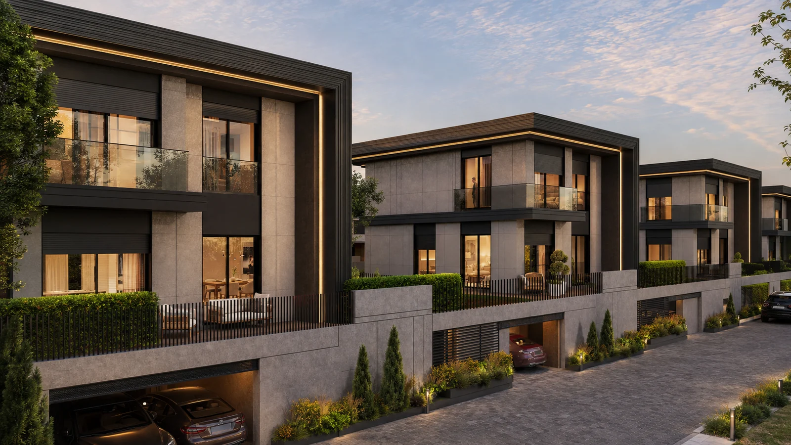 Başakşehir Tane Villas projesinde özel bahçeli modern müstakil villalar